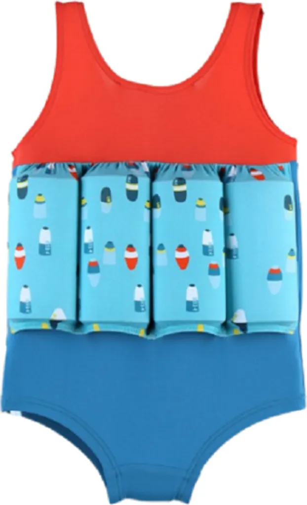 Costume con Galleggianti Archimede A211531 Blu - Taglia 3 Anni