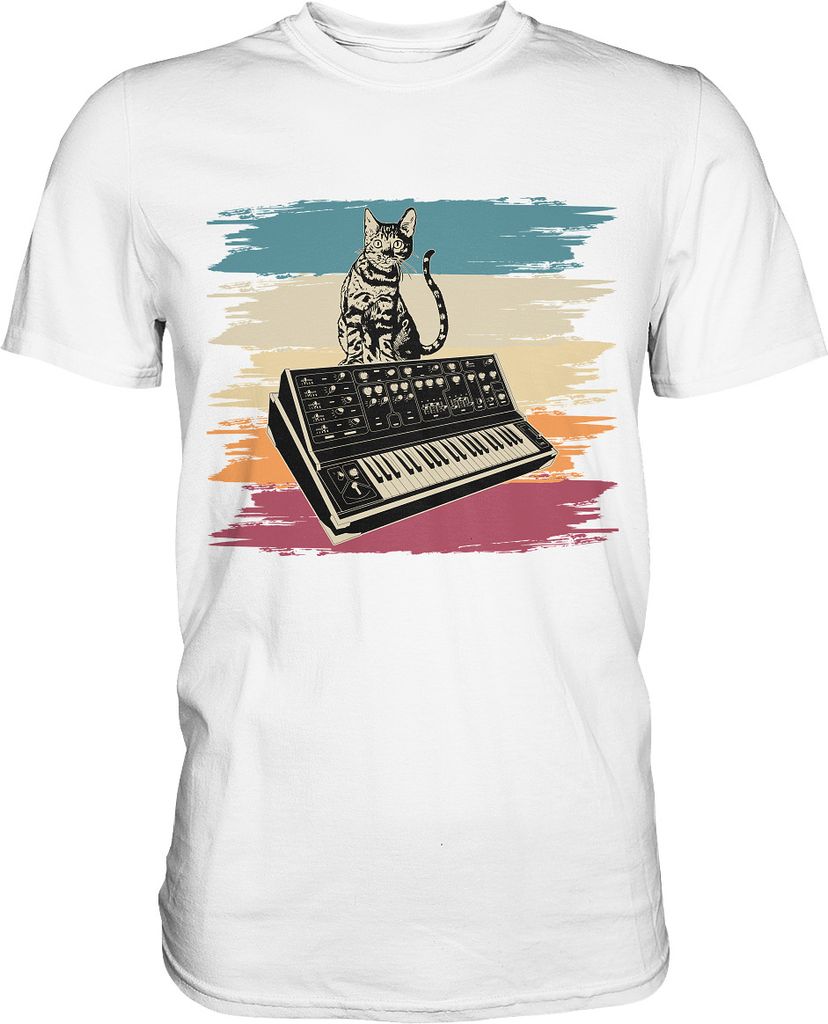 Modular Synthesizer Elektronische Musik Analog Cat T-Shirt Produktbild 