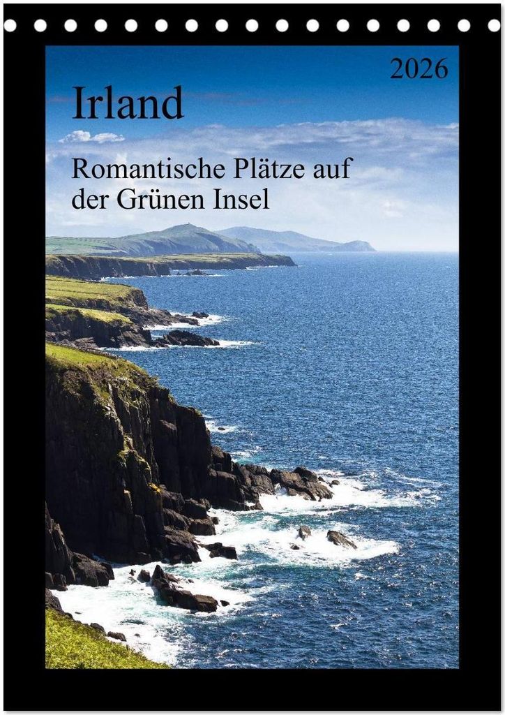 Irland - Romantische Plätze auf der Grünen Insel (Tischkalender 2026 DIN A5 hoch), CALVENDO Monatskalender