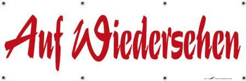 Banner Werbebanner - Auf Wiedersehen - 3x1m - Spannband für Ihren Werbeauftritt / Bedruckt mit Ihrem Motiv - 309913