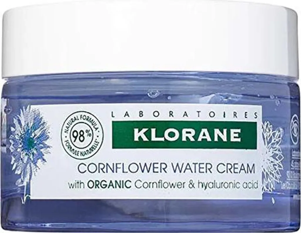 Klorane Crème à l'Eau de Bleuet Bio 50ml - Soin Hydratant Visage Éclat