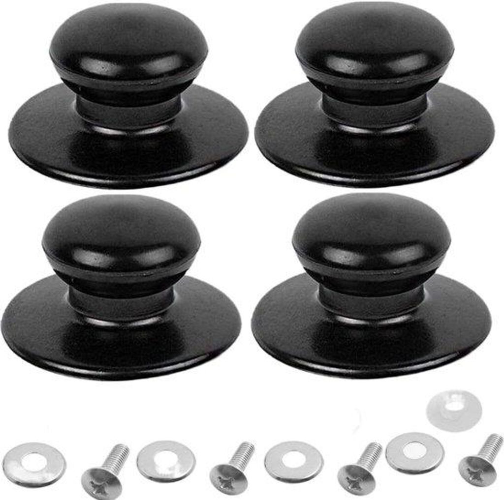 Universal Pannenklammer - 4x Pannenklammern für Pannen und Potten - Glaserne Pannenhalter - Küchenkochzubehör - Pannenhalterknop - Handgriff aus...
