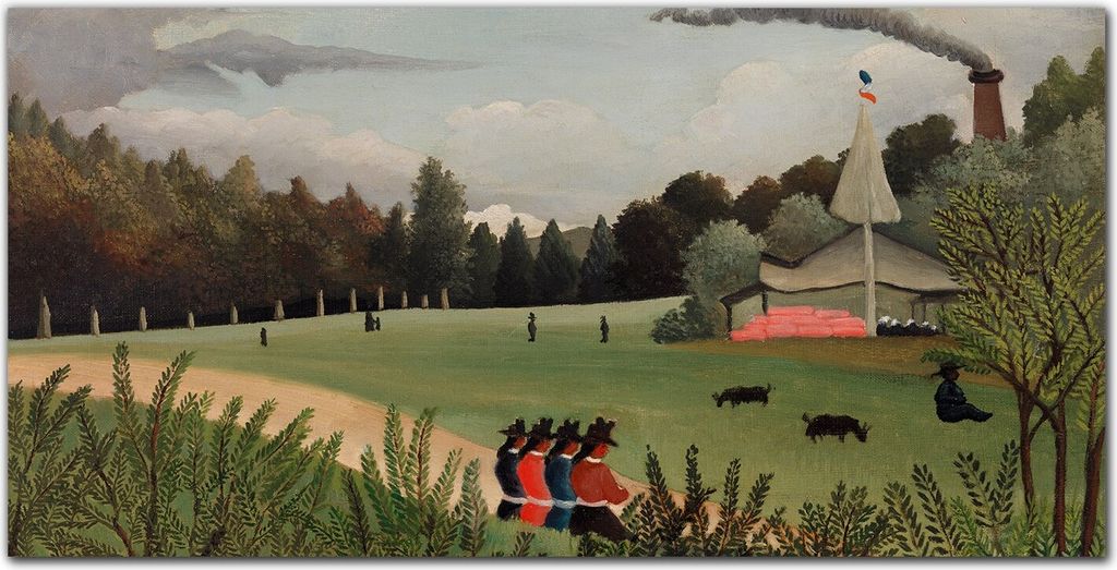 Coloray - Bild aus Glas - Glasbilder - 100 x 50 cm - Wohnzimmer Glasblock mit Bild Wanddekoration Gehärtetes Glas Dekoration Küche - Das Dorf Wald