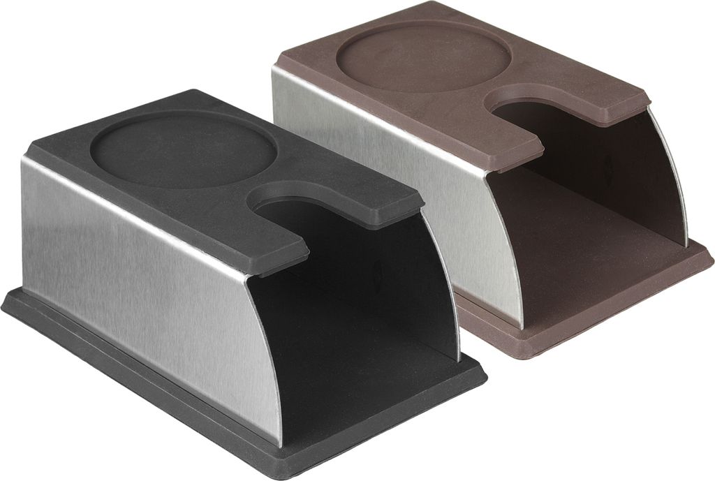 scarlet espresso | Tamperstation »Professionale« aus Edelstahl mit Tampermatte aus lebensmittelechtem Silikon zur Ablage des Tamper nach dem Tamp...