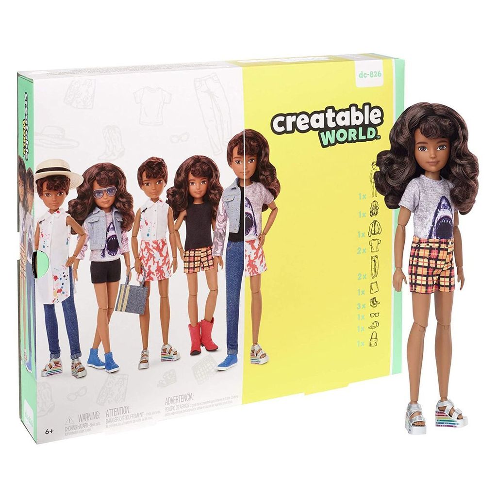 Mattel GGT68 - Creatable World - Deluxe Character Set - individuell gestaltbare, gender-neutrale Puppe