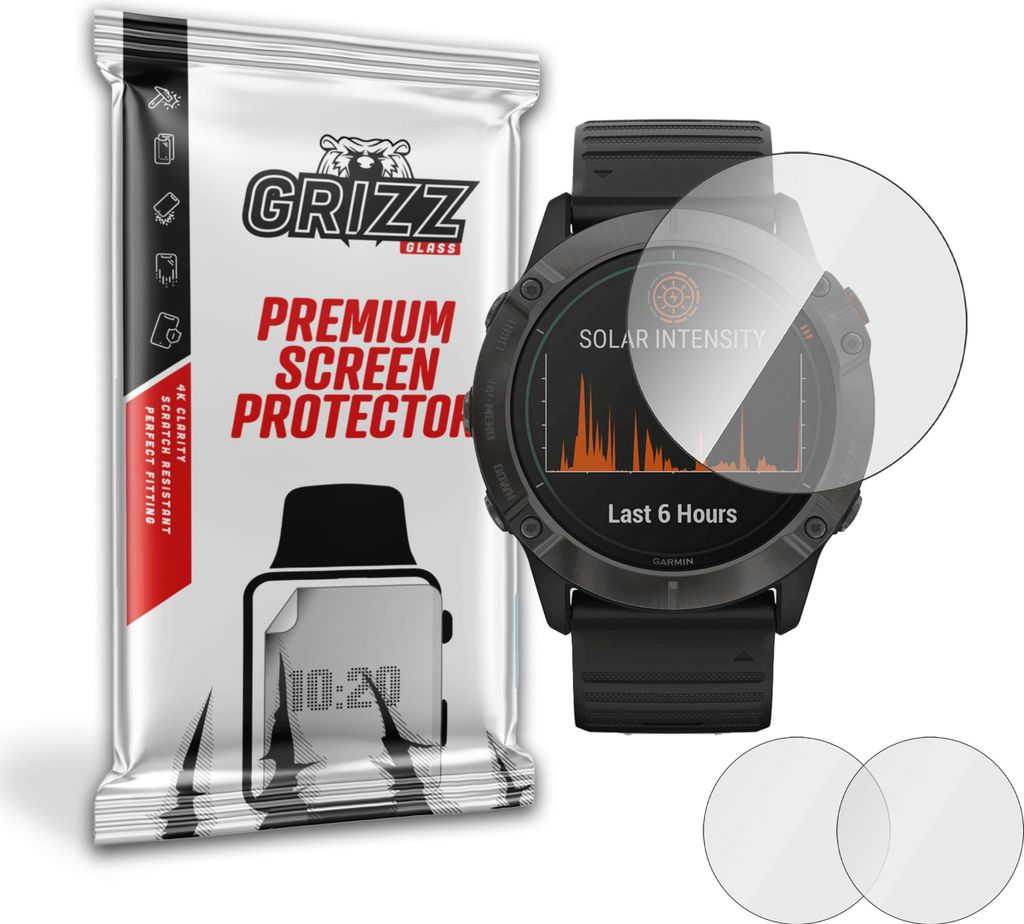 Hybriertes Glas GrizzGlass HybridGlass für Garmin Fenix 6x / 6x Pro