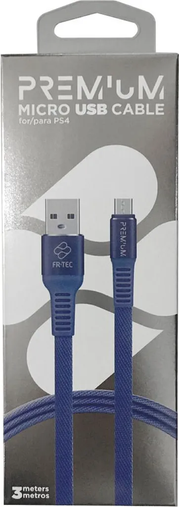 Cavo Controller PS4 Fr-tec Argento | 3m Micro USB Garantito