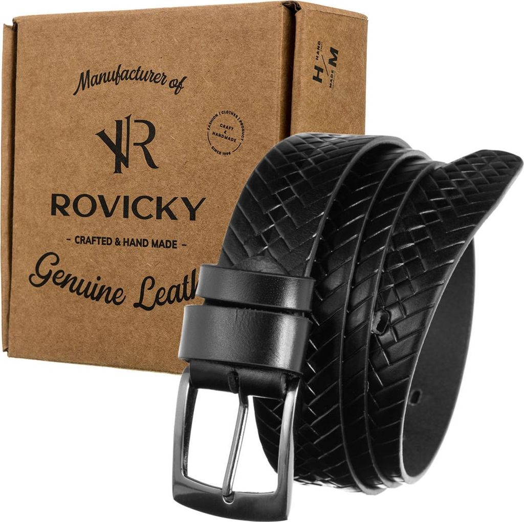 Rovicky Herrengürtel mit klassischer Schnalle Silentgrip Produktbild 