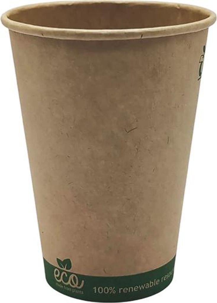 50 Eco-Becher Automatenbecher Kaffeebecher Ø 69 x 92 mm braun 180 ml
