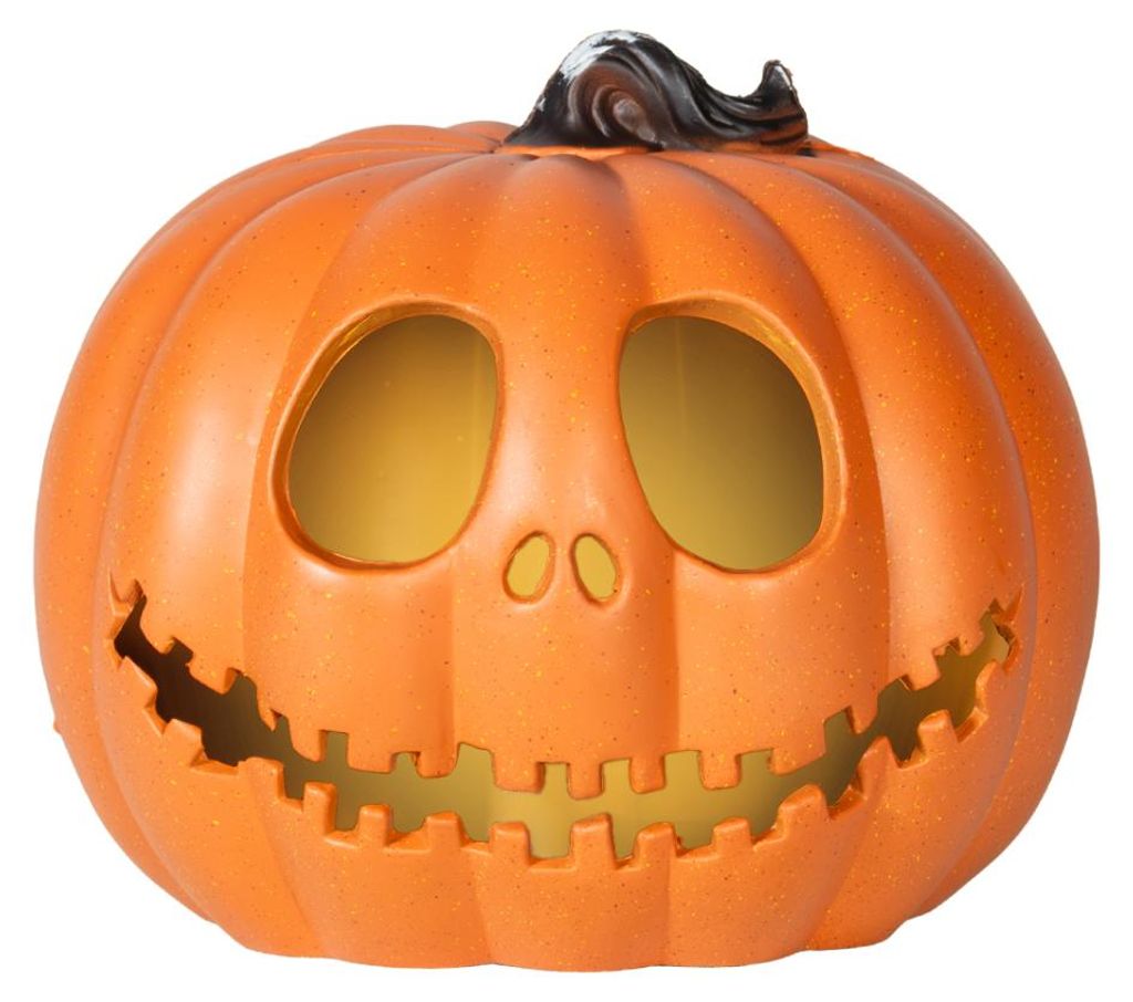 Halloween Kürbis mit Licht – Jack O Lantern Deko Lampe – Leuchtender Pumpkin 23cm – Kinderfreundlich – Halloween Karneval Party Deko