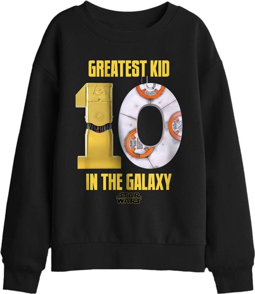 Star Wars - "Greatest Kid" Sweatshirt für Kinder, 10. Geburtstag TV29742 (128) (Schwarz)