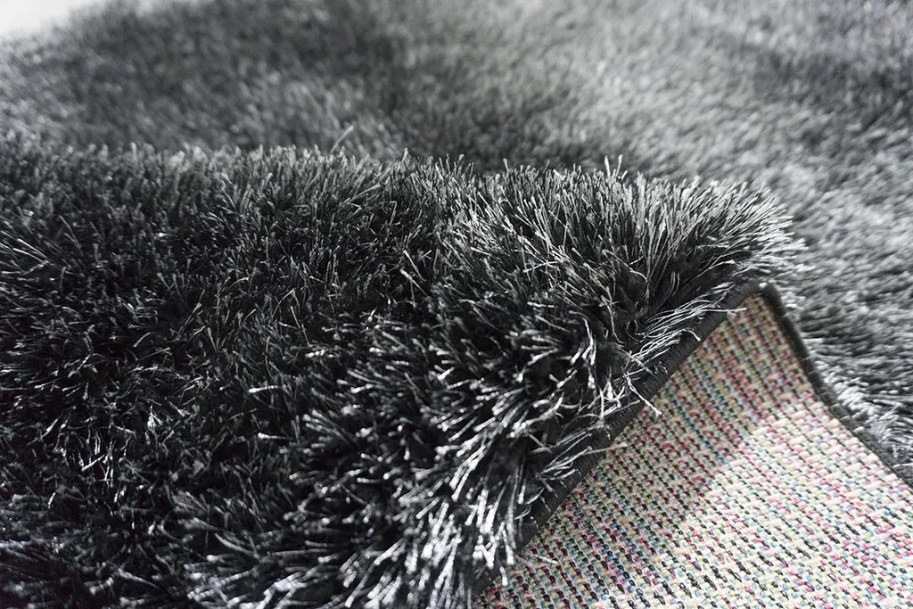 Tapis Moelleux Seven Soft 7901 Gris et Noir - Texture Douce 200 x 290 cm