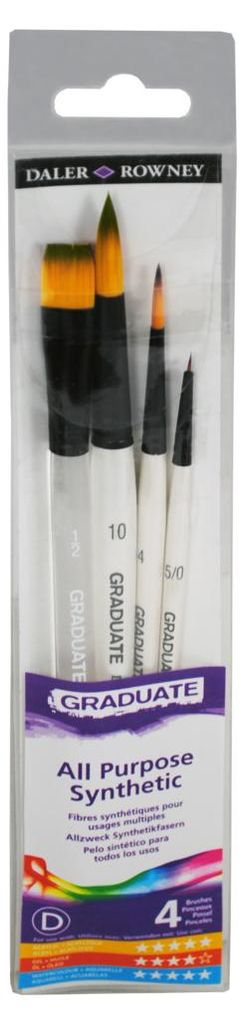 DALER ROWNEY Pinselset Graduate 4er kurzstielig Synthetik