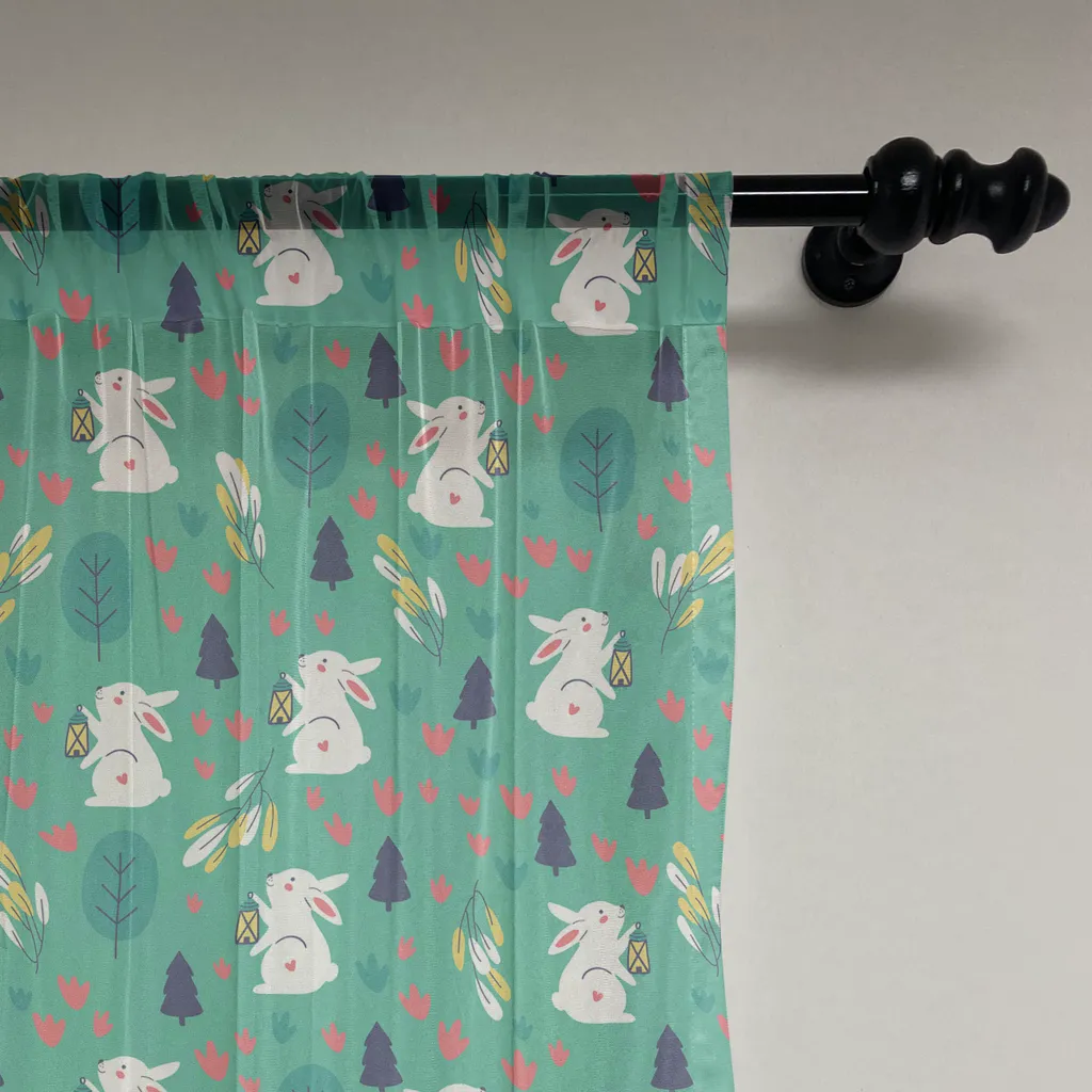 ABAKUHAUS Arazzo Coniglietto Pasquale 240x274cm Dark Seafoam Indigo - 2