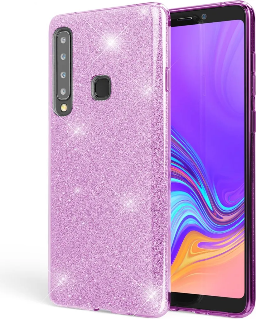 Cover Samsung A9 2018 Glitter Viola NALIA | Accessorio Moda Bling