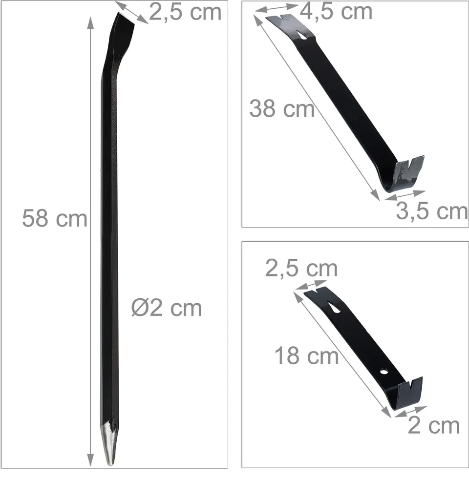Kit Pied-de-Biche 5 Pièces en Acier Robuste pour Finitions Précises - 5