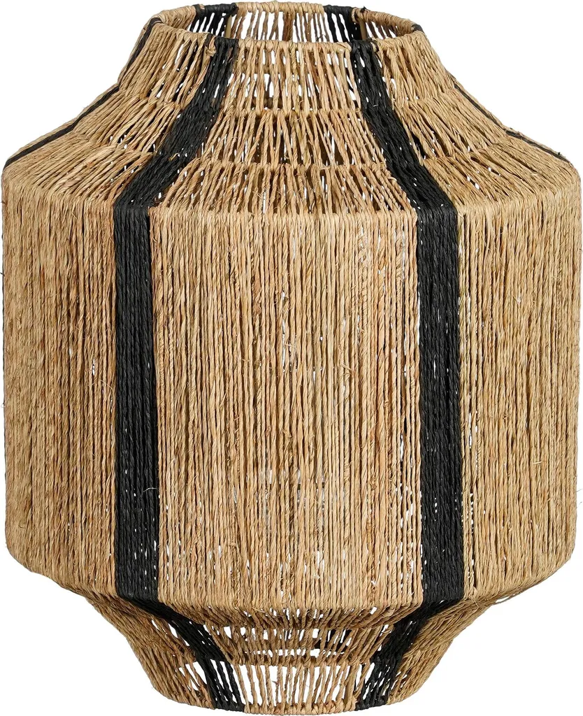 Lanterne d'intérieur noire en jute Liliano pour ambiance cosy chic