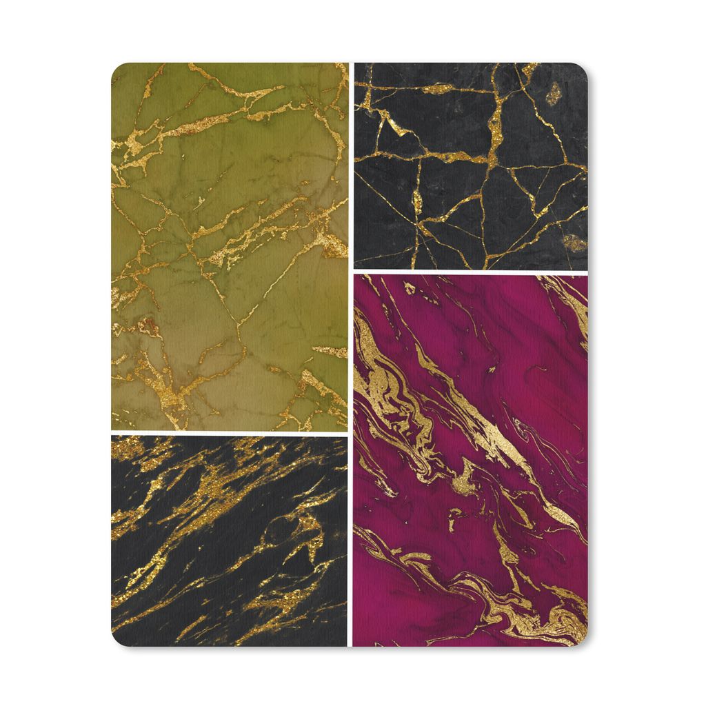 MuchoWow Mauspad Mousepad Marmor - Gold - Luxus 19x23 cm - Mousepads - Maus Mat - Pad - Mausunterlage - Mauspads - Spielen