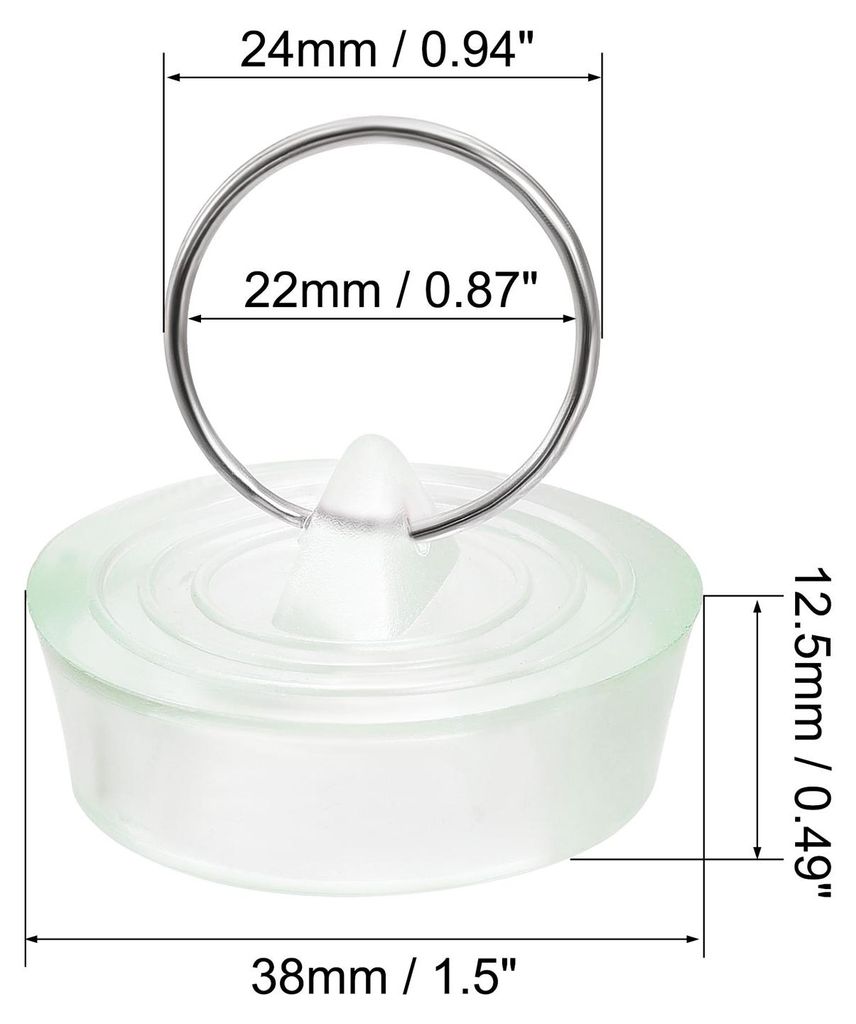 2 Stš¹ck Abflussstopfen - 34,5-37mm Waschbeckenst?psel Gummi St?psel fš¹r Spš¹lbecken, Spš¹ltisch Stopfen mit Haken Spš¹ltisch Stopfen f...