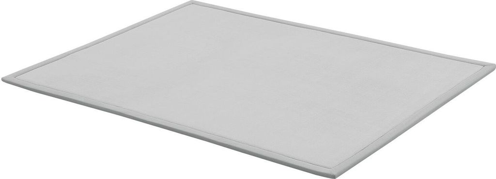 Juskys Krabbelmatte Spielmatte Krabbeldecke 200x150 cm Samtmatte Teppich für Kind, Baby, Yoga - rutschfest, weich Kinderteppich Spielteppich in Grau