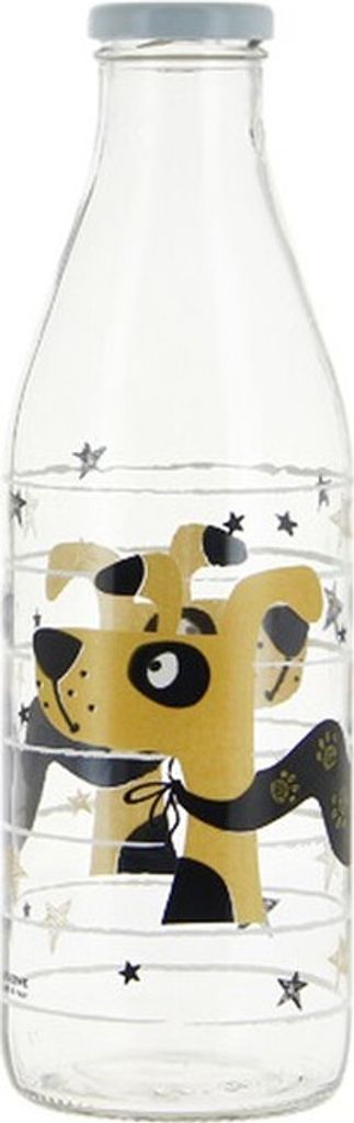 Glas-Milchflasche Golden Dog 1000 ml Produktbild 