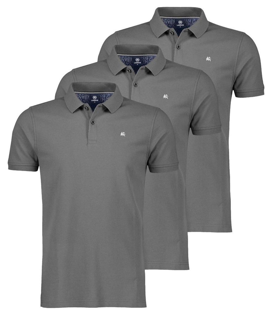 LERROS 3er Pack Basic Poloshirt Feine Piquéqualität, Atmungsaktiv und angenehm weich, Zeitloses Basic für viele Looks