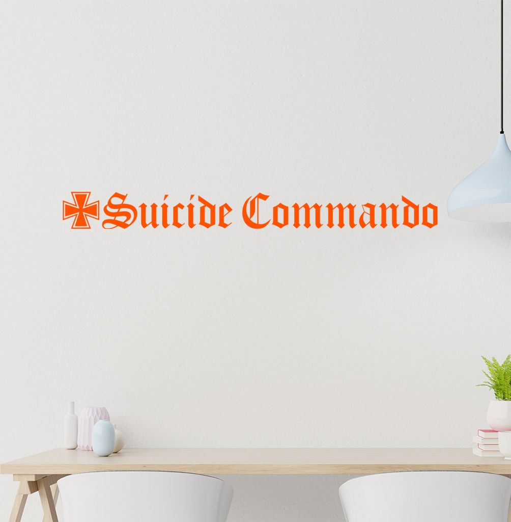 Suicide Commando Wandtattoo in 6 Größen - Wandaufkleber Wall Sticker - Dekoration, Küche, Wohnzimmer, Schlafzimmer, Badezimmer