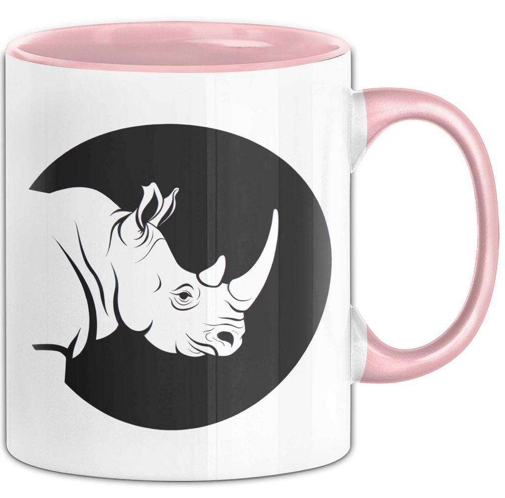 Nashorn Tasse Geschenk Lustige Geschenkidee Spruch (Rosa)