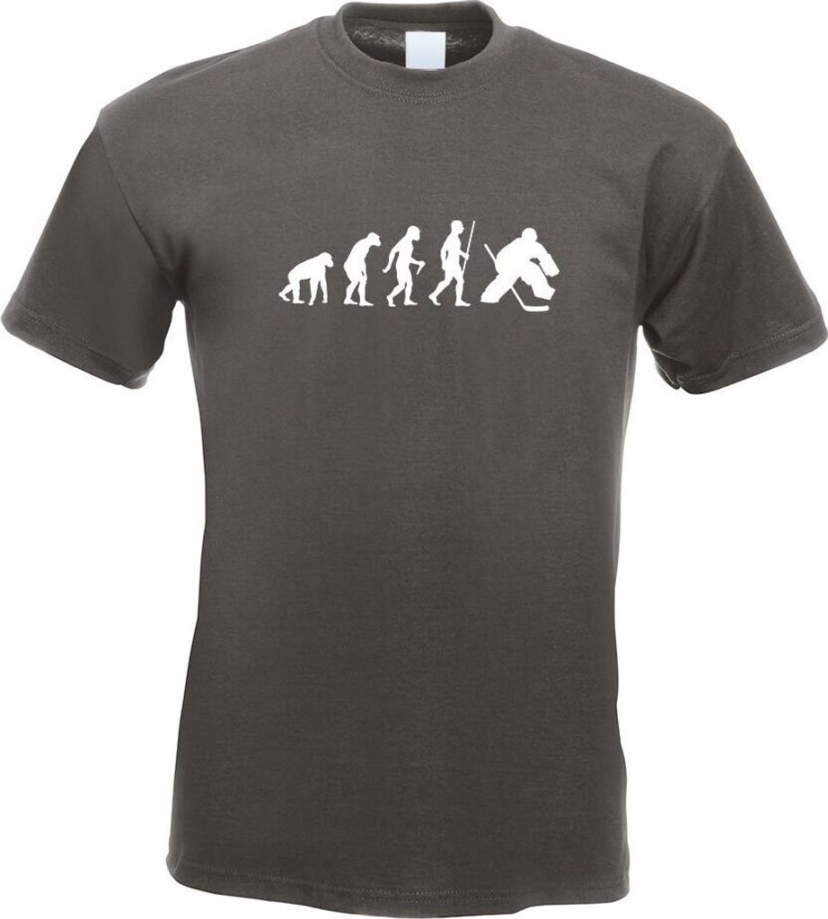 Kiwistar - T-Shirt - Graphit - Eishockey Puck Evolution 2 Motiv Bedruckt Funshirt Design Print - mit Motiv Bedruckt - Funshirt Design - Sport - Fre...