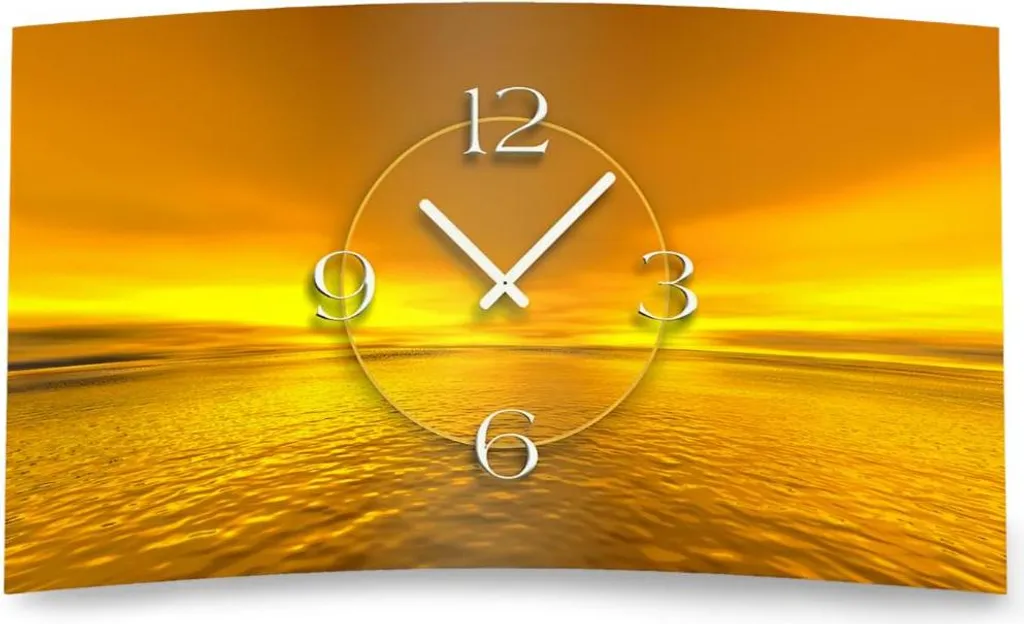 Orologio da parete digitale di design Sunset Art Orologio da parete moderno di design silenzioso senza ticchettio DIXTIME 3D-0361