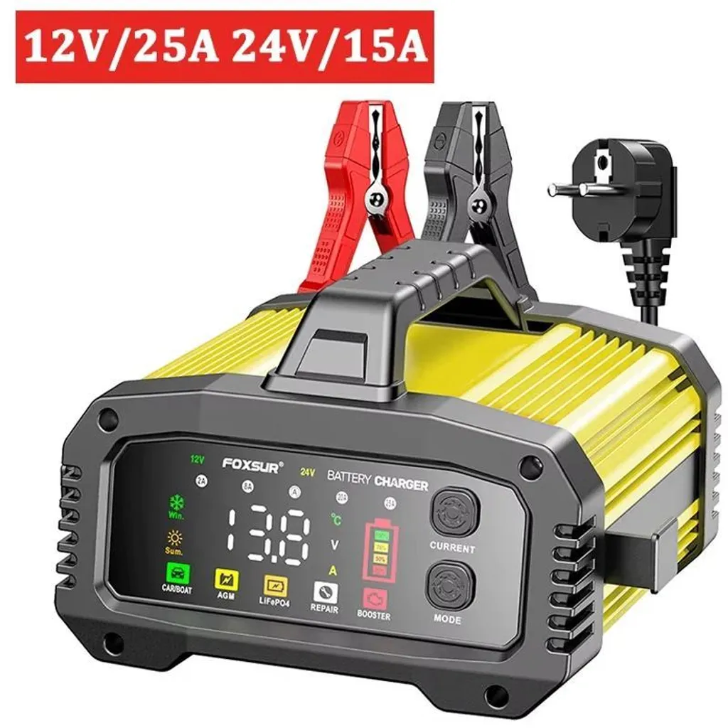 Chargeur de batterie intelligent : répare et charge 12V 24V 25A
