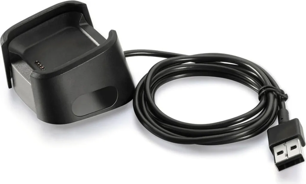 Cavo Sicuro per Fitbit Versa 1 subtel | Protezione 1A | PVC Nero