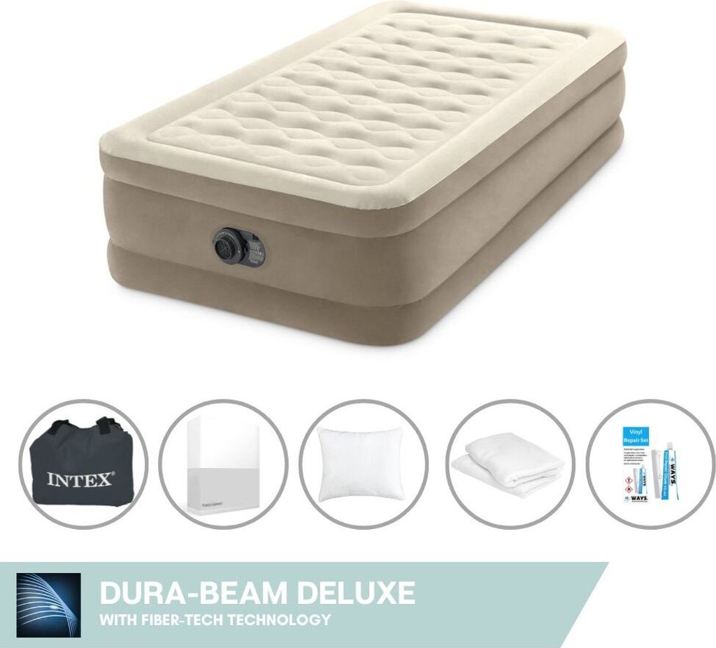 Intex Luftbett - 1 Person - 99 x 191 x 46 cm - Beige - Mit Produktbild 