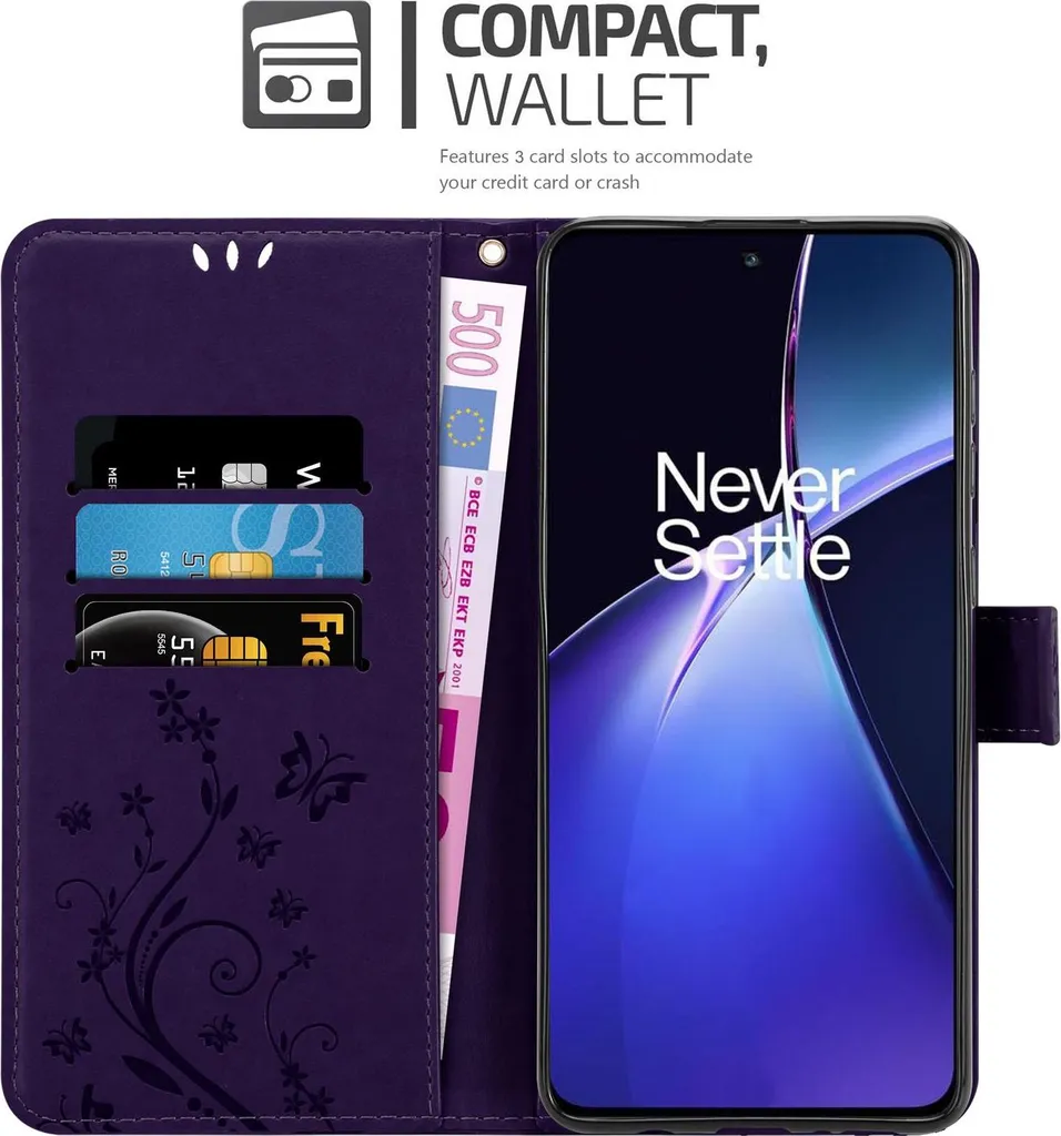 Cadorabo Cover Libro Portafoglio Per OnePlus 6T - Pelle Rossa Con Vani Carte, Stand E Chiusura Magnetica
