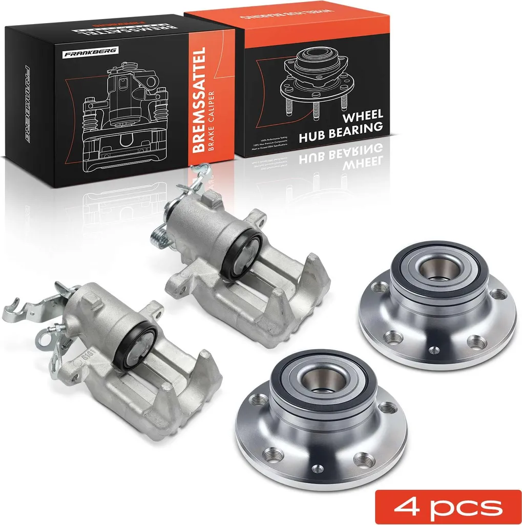 Réparer Freinage Arrière Audi A3 VW Beetle : Kit 2 Étriers et 2 Moyeux