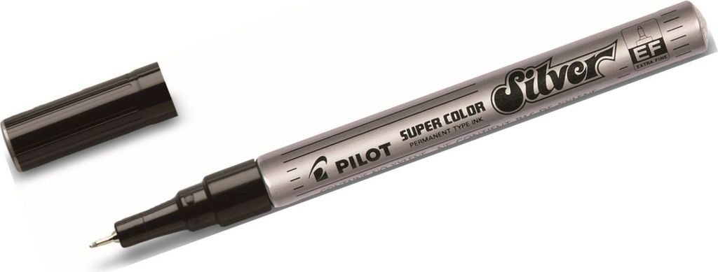 Pilot - Fineliner Super Color extrafeines Silber | 12 Stück