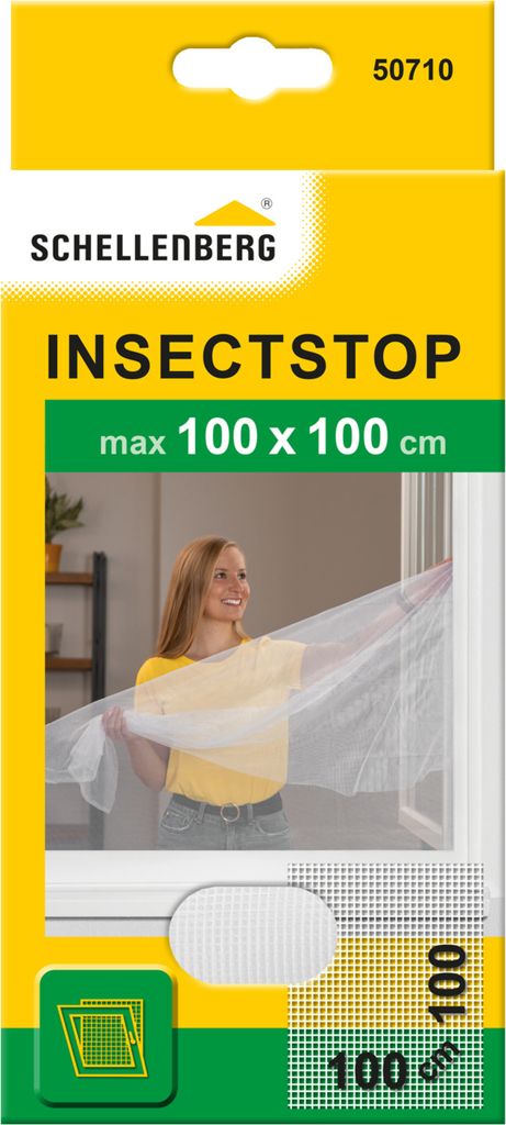 Schellenberg Fliegengitter für Fenster, Insektenschutz ohne bohren, zuverlässiger Schutz gegen Mücken, Fliegen und Insekten mit Befestigungsband...