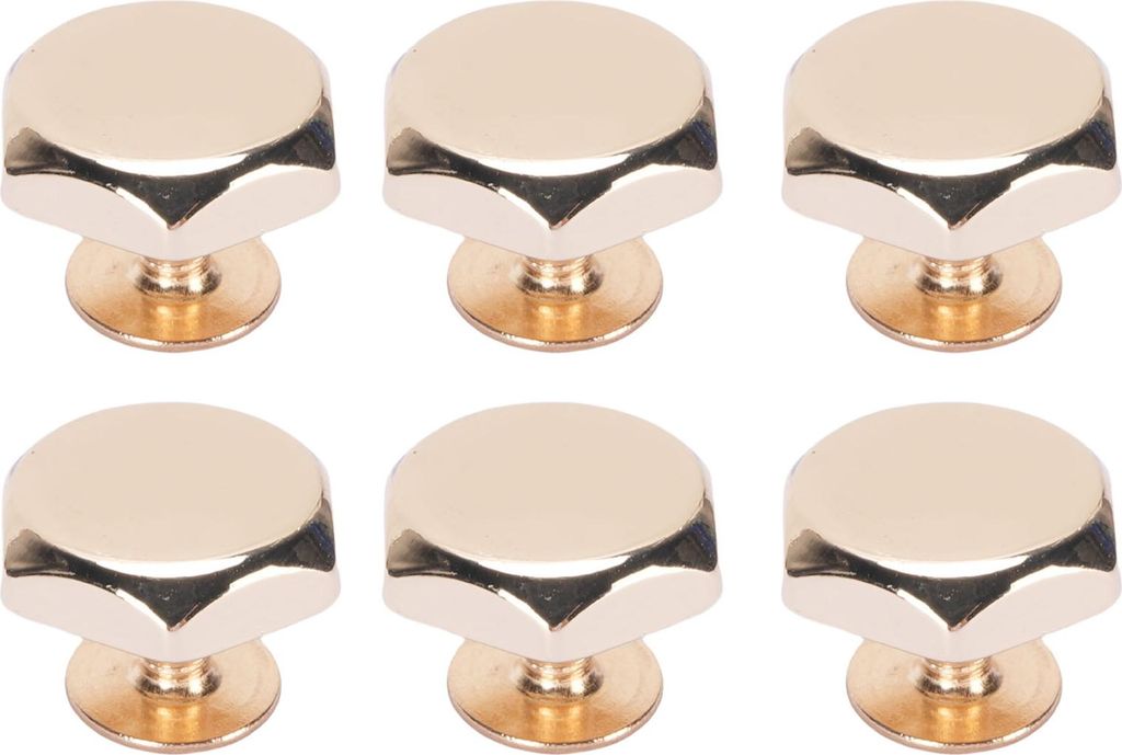 30 Sets Nieten und Schrauben 8 mm Zinklegierung Hohlkopf-Sechskantnieten 6 mm Kreuzschlitzschrauben für Lederhandwerk Taschenverzierung Goldfarben