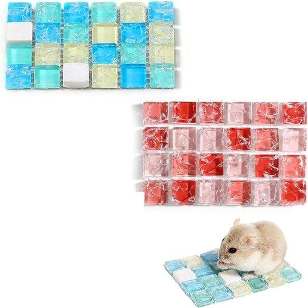 Zwei Kälteplatten für Hamster - 10*6,5cm Kälteplatten für Haustiere - Kaninchenkühlbett - Hamsterkühlbett - Kühlanforderungen aus Glasgranit...