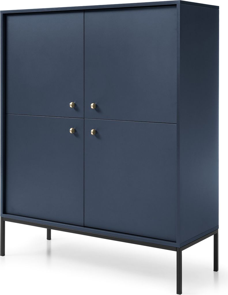 Masseno Kommode MONDO 104 cm Highboard mit 4 Türen für Produktbild 