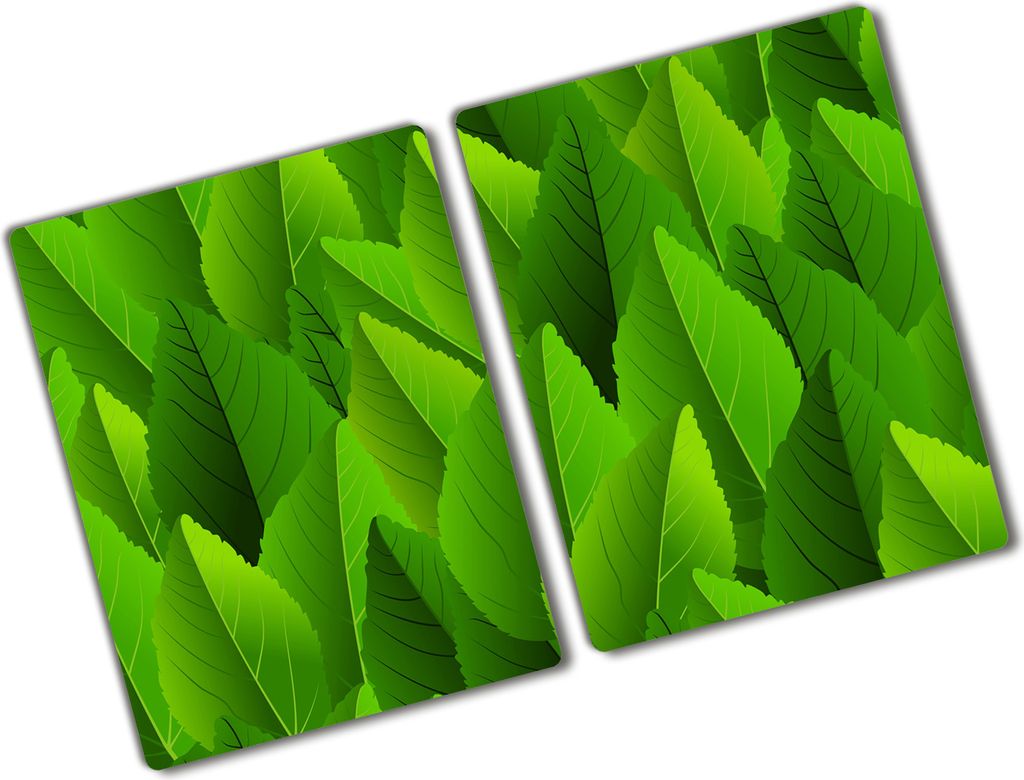 Tulup Glas Herdabdeckplatte - 2x40x52 cm - Glaskeramikkochfeld-Abdeckung Spritzschutz Glasabdeckplatte Kochplattenabdeckung und Schneidebrett - Zwe...