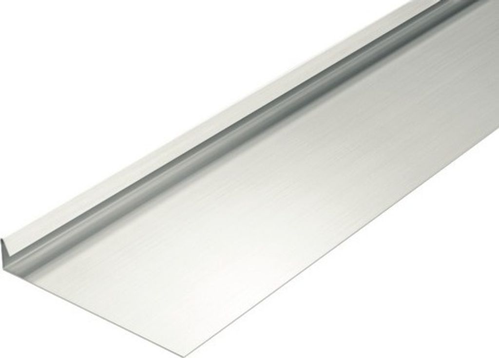 PRECIT Aluminium Rinneneinhang 90° ohne Wasserfalz 2000 x 205 x 32 mm