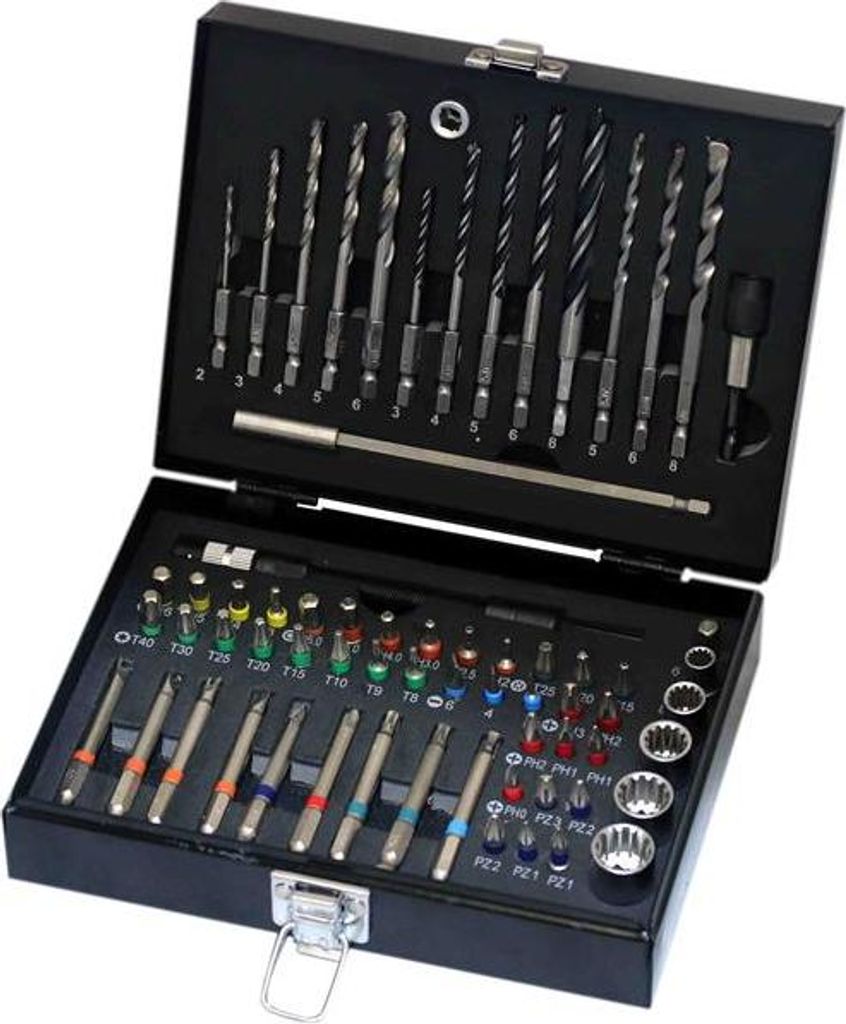 Bit-Bohrer-Stecknuss-Box 67-tlg. im Koffer