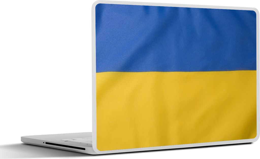 MuchoWow Laptop Aufkleber Sticker Cover Nahaufnahme der Flagge der Ukraine 32.5x23.5 cm - Sticker für Laptop - Selbstklebend