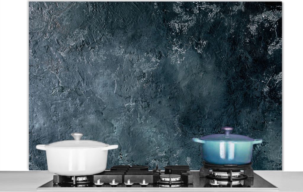 KitchenYeah Spritzschutz Küche - Küchenrückwand - Wandschutz für Herd und Spüle - Beton - Naturstein - Grau 120x80 - Alu-Dibond (Alternativ...