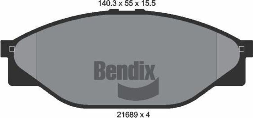BENDIX Braking BPD1833 Bremsbelagsatz, Scheibenbremse OE AY040TY013 kompatibel mit Hiace, Hilux