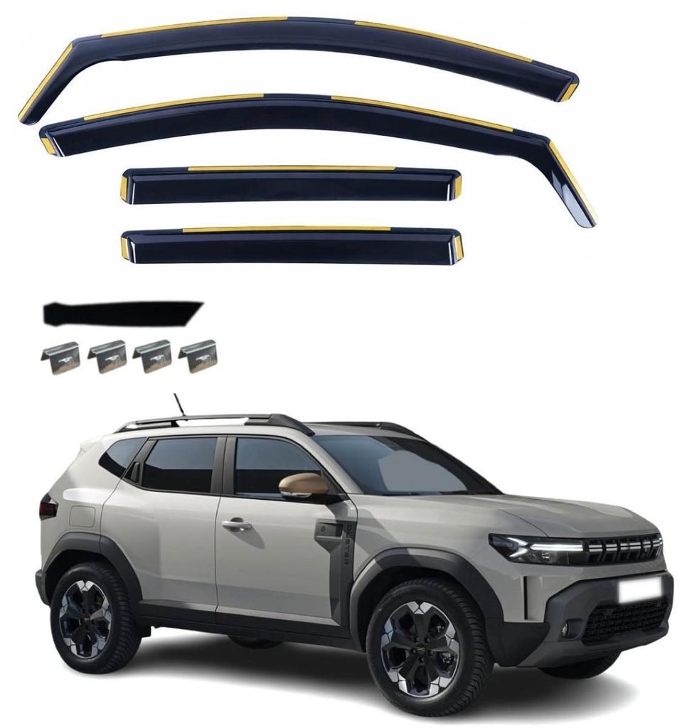 Kit complet de 4 déflecteurs de vent pour Dacia Duster III Image du produit 