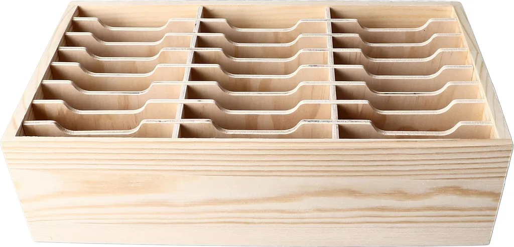 Multi Rack en bois 24 compartiments pour rangement de smartphones