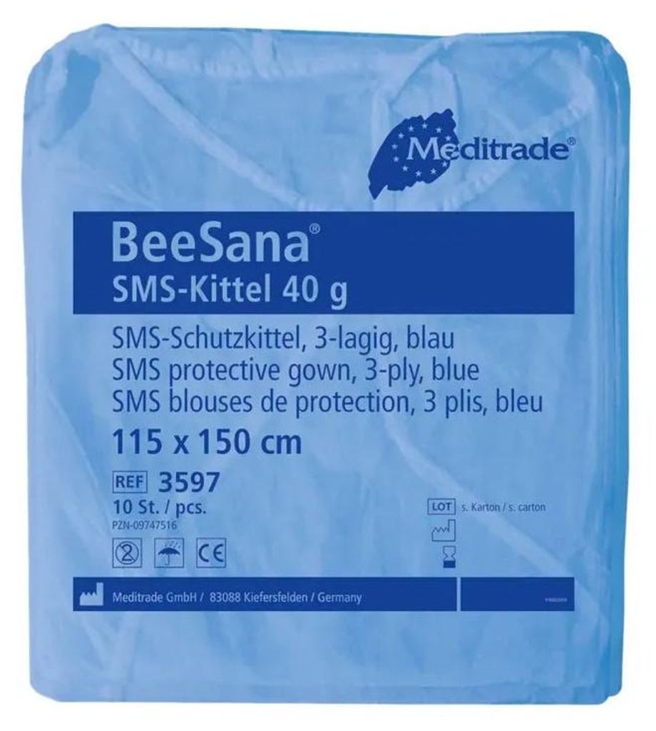 Meditrade® 3597 Meditrade® unisex Schutzkittel BeeSana® SMS Immagine del prodotto 