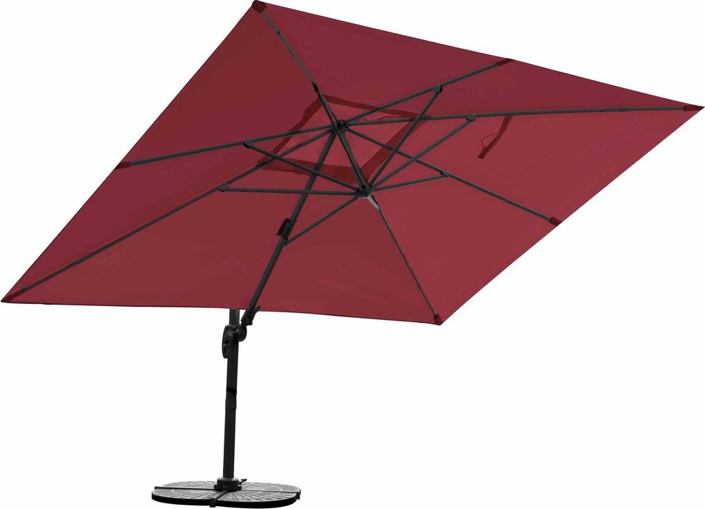 Sonnenschirm 3m x 4m, Aluminium; UV-Schutz; inkl. Regencover